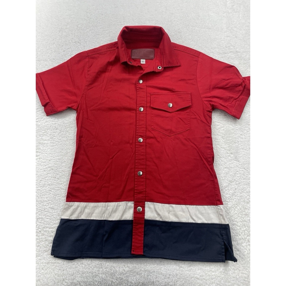 Kith Red, White, and Blue Casual Button Down Shirt